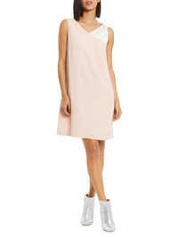 Robe à bretelle nouée - Beige & rose