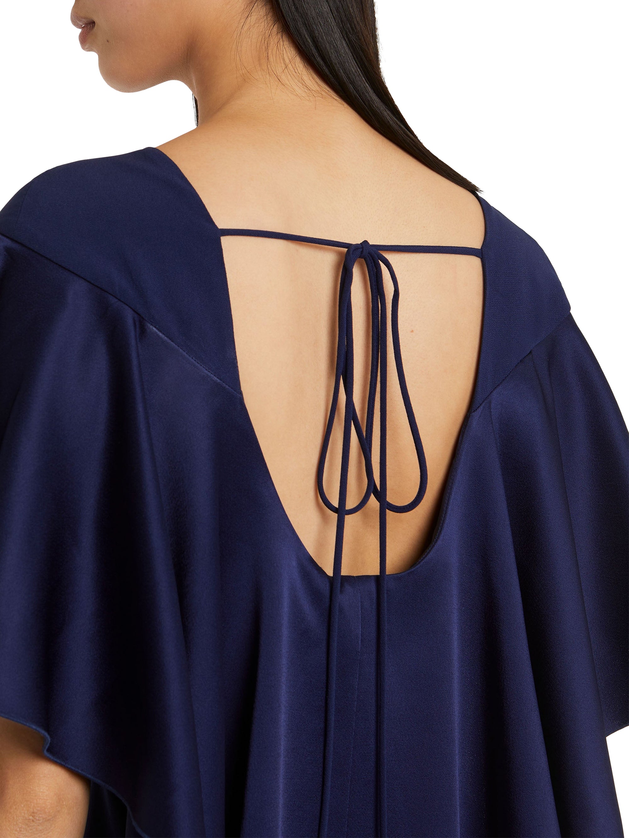 Robe col bateau à manches courtes - Indigo
