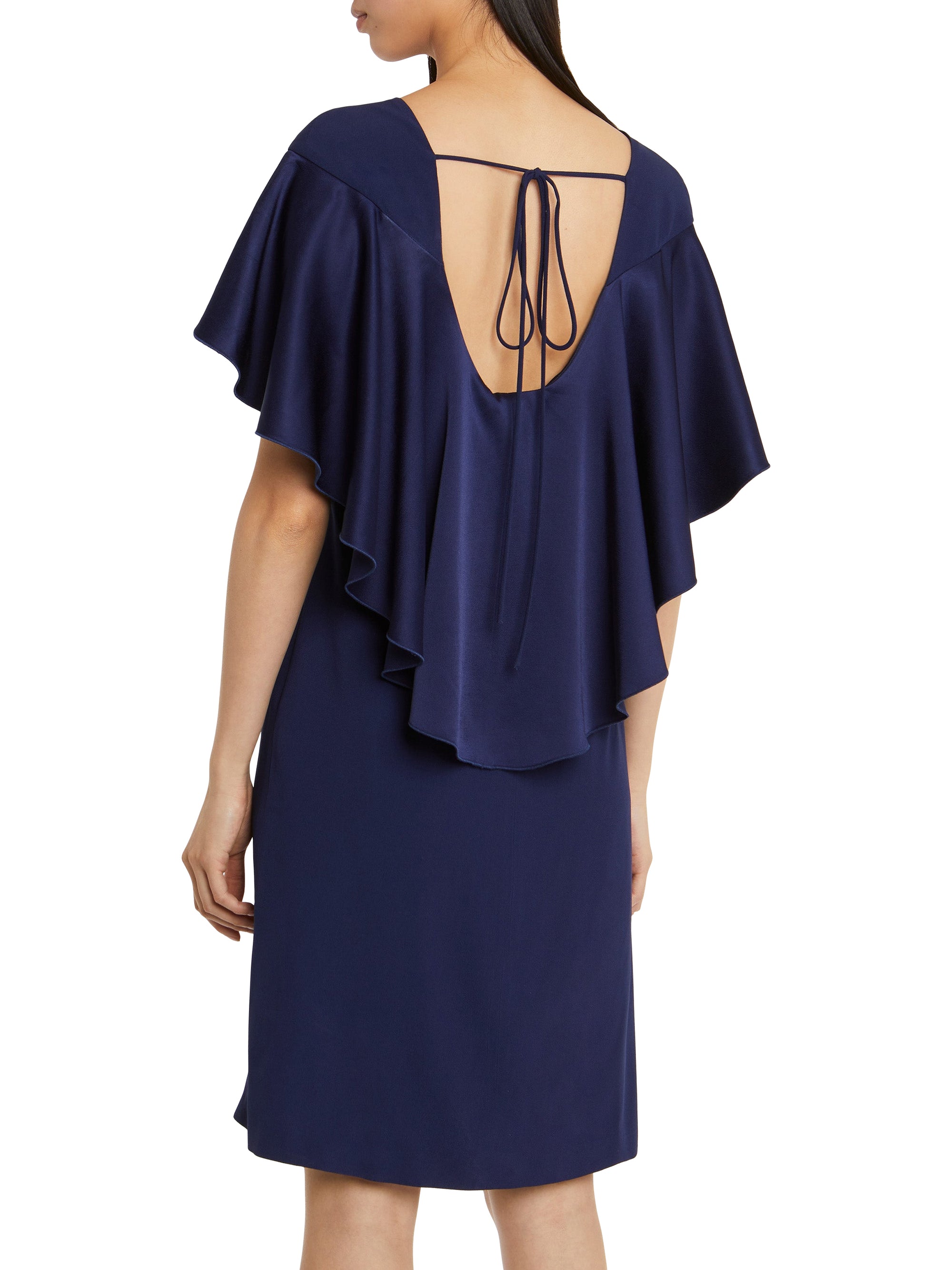 Robe col bateau à manches courtes - Indigo