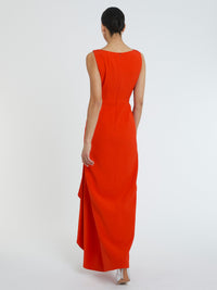 SANGUINE/ROSE SHOCKING ROBE LONGUE SM