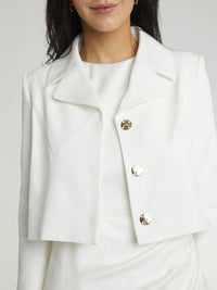 Veste courte structurée - Blanc cassé