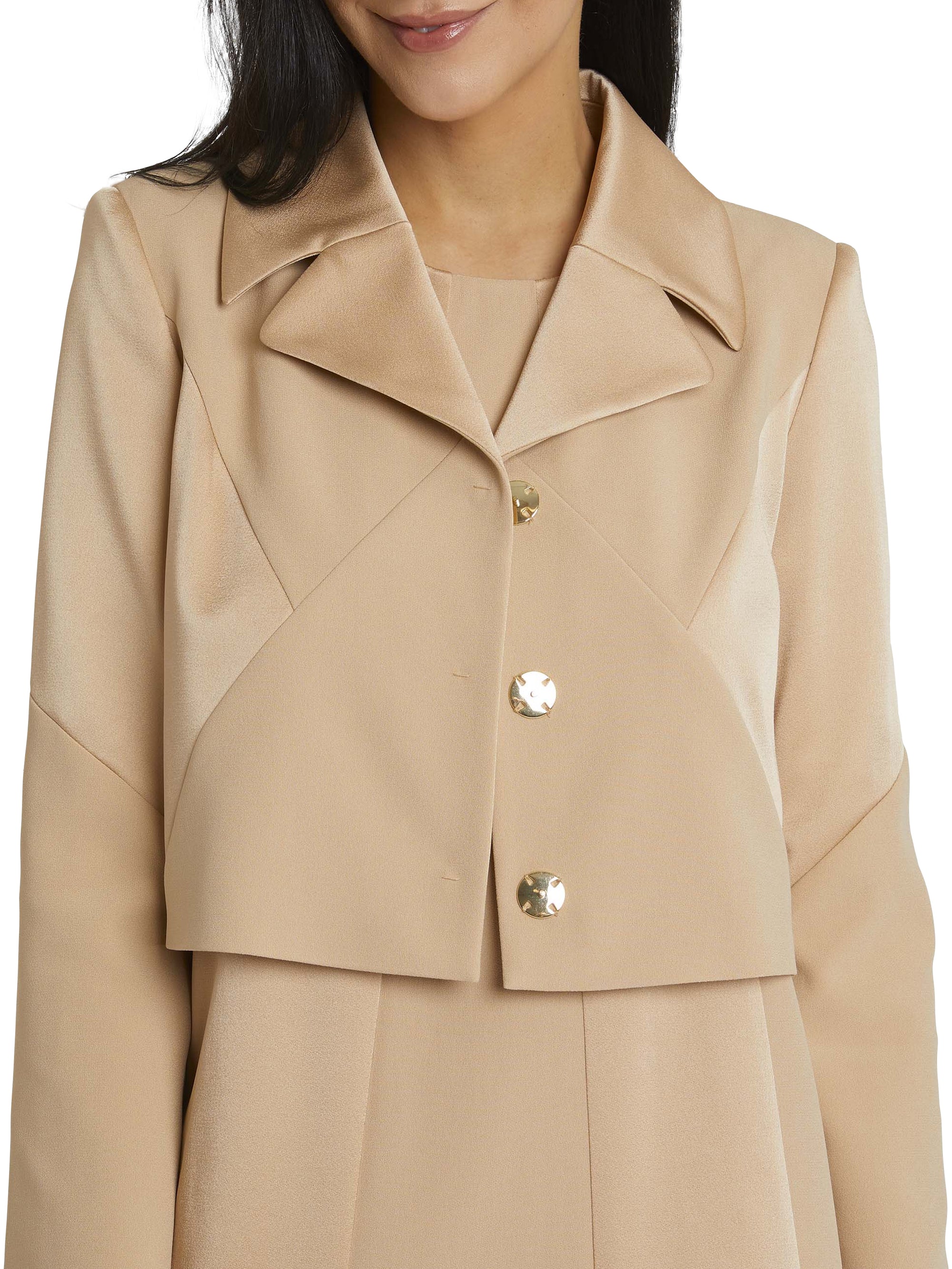Short structured jacket - Beige