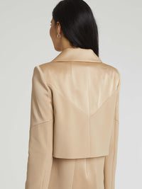 Short structured jacket - Beige