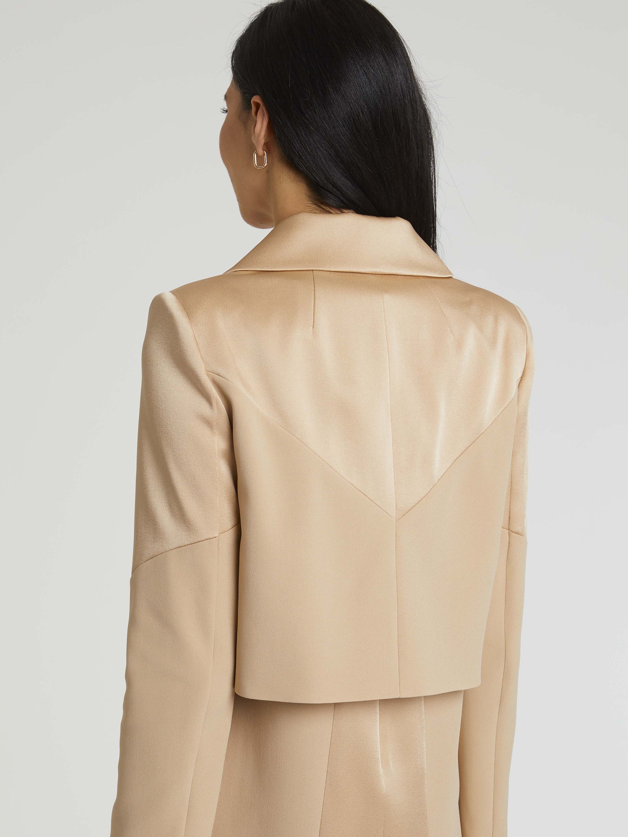 Short structured jacket - Beige