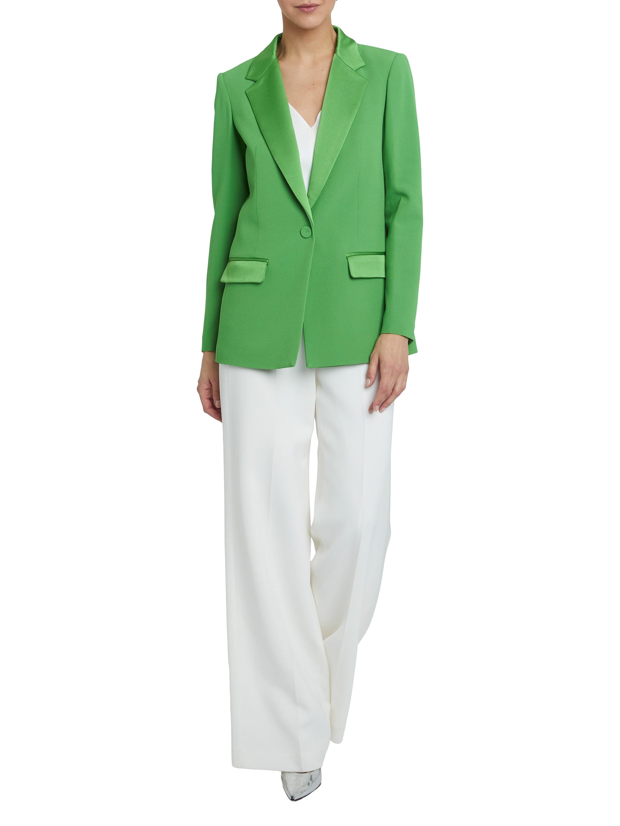 Tailored collar blazer jacket - Green