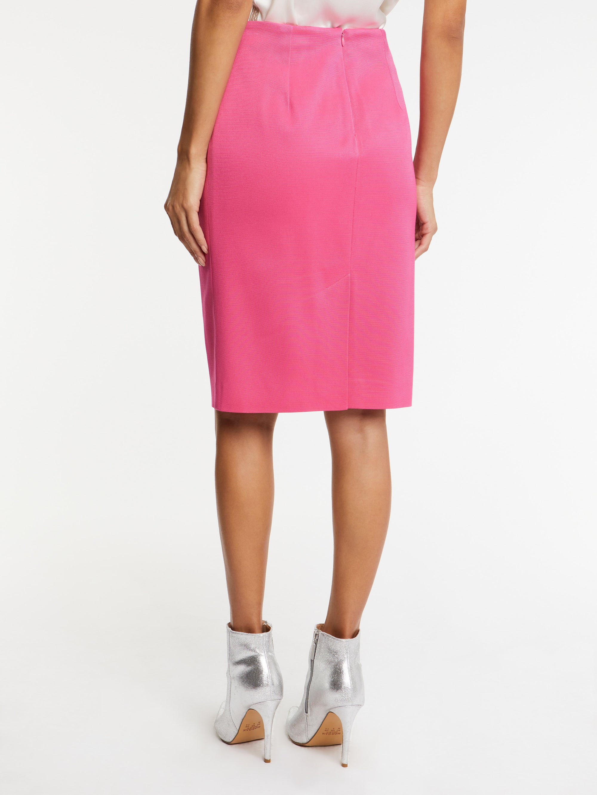 Jupe droite Ottoman - Fuchsia