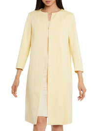 Manteau à col rond - Jaune