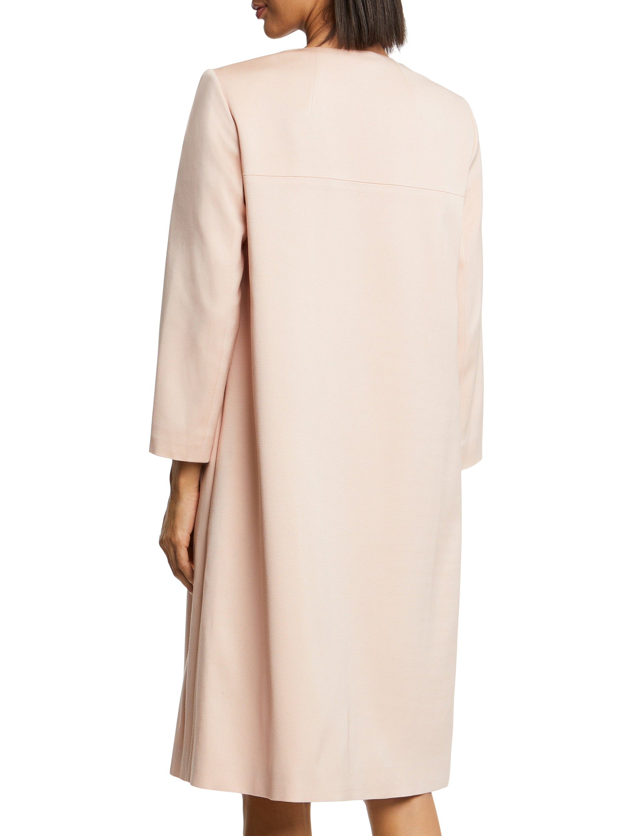 Manteau à col rond - Beige rose