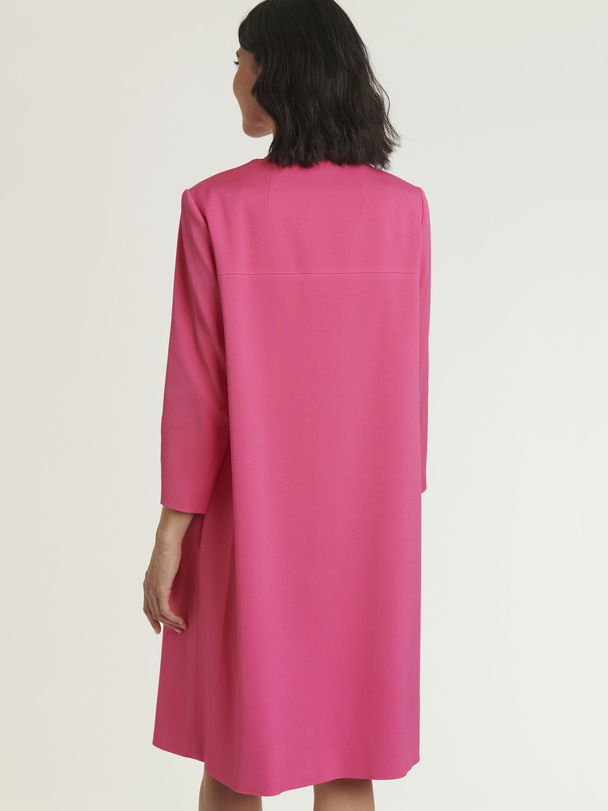 Manteau à col rond - Fuchsia