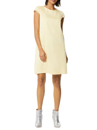 Robe droite à manches courtes - Jaune