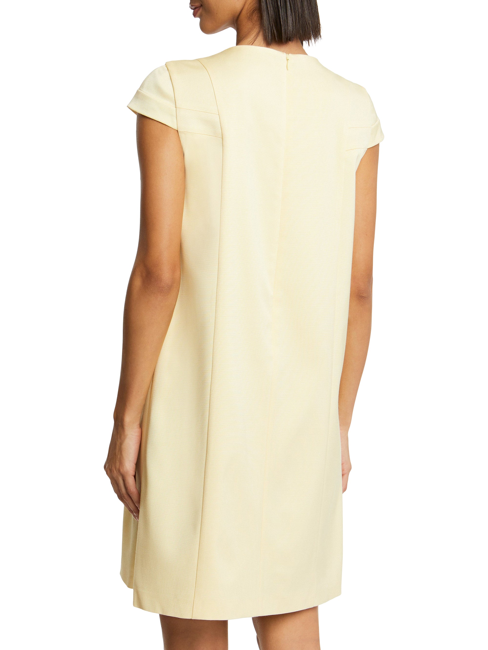 Robe droite à manches courtes - Jaune
