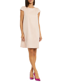 Robe droite à manches courtes - Beige rose