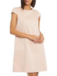 Robe droite à manches courtes - Beige rose