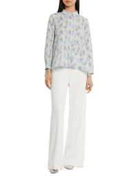 Long-sleeved printed shirt - Sky blue