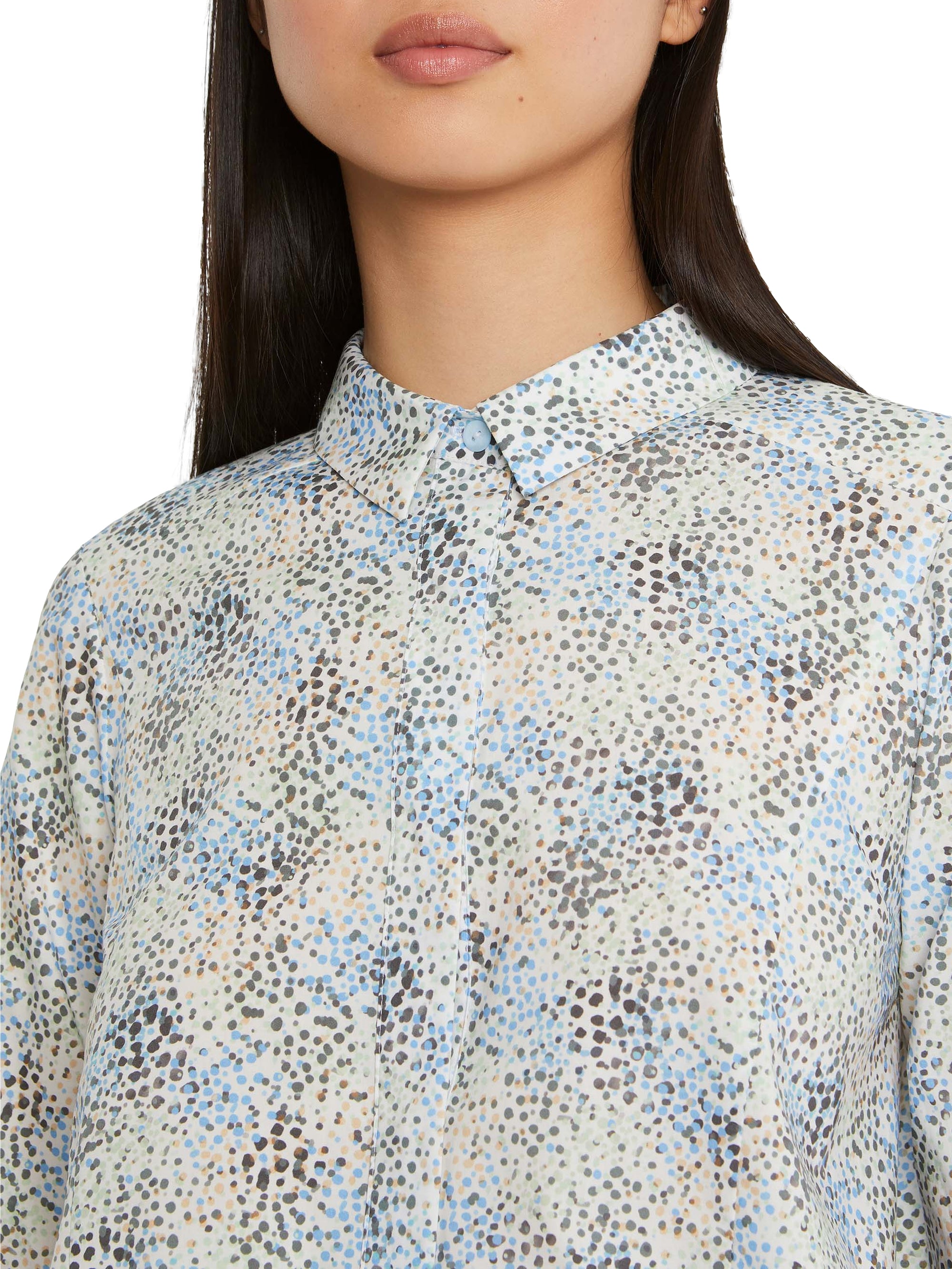 Long-sleeved printed shirt - Sky blue