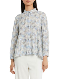Long-sleeved printed shirt - Sky blue