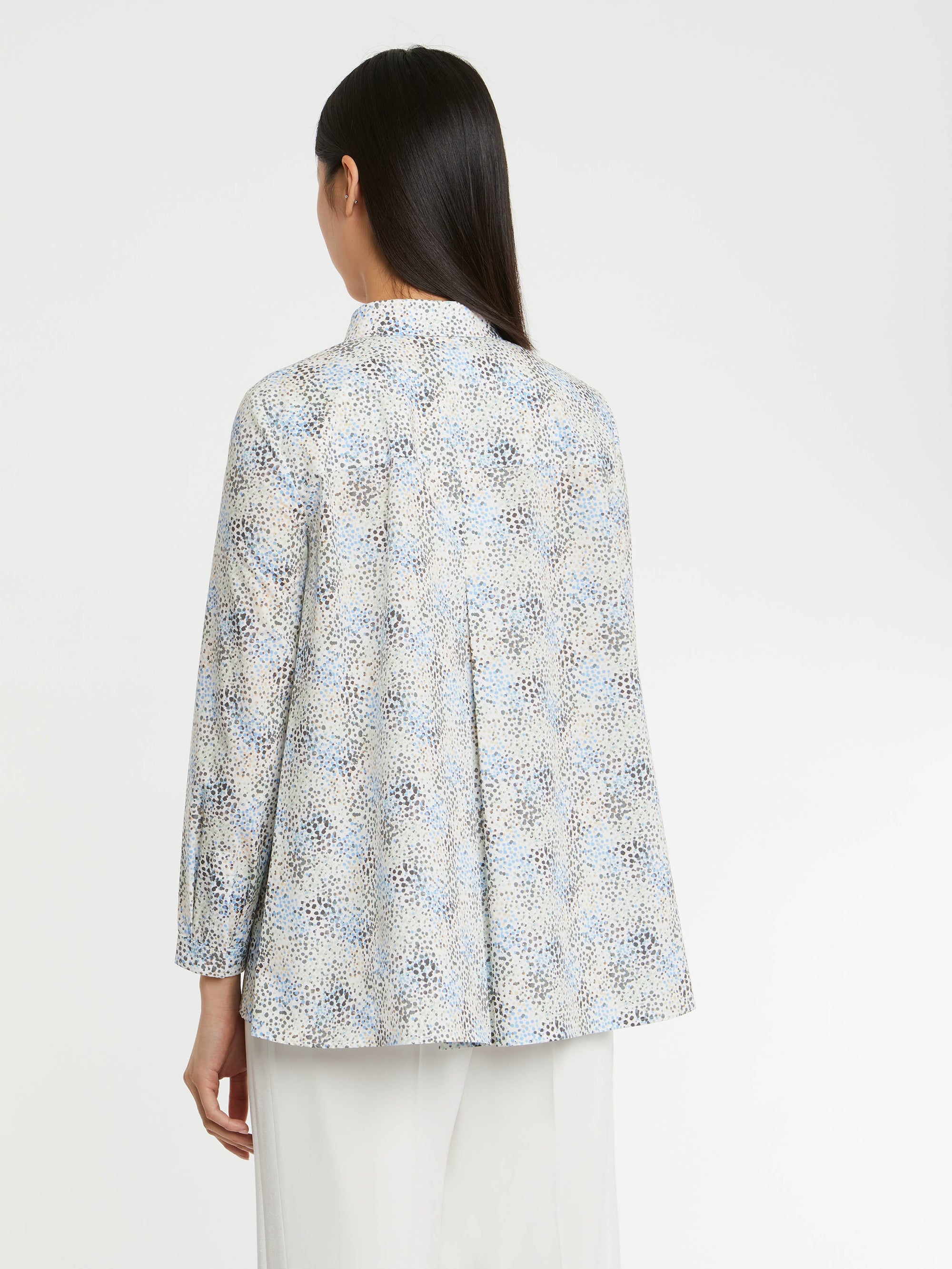Long-sleeved printed shirt - Sky blue