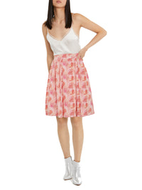 Jupe midi évasée - Beige rose