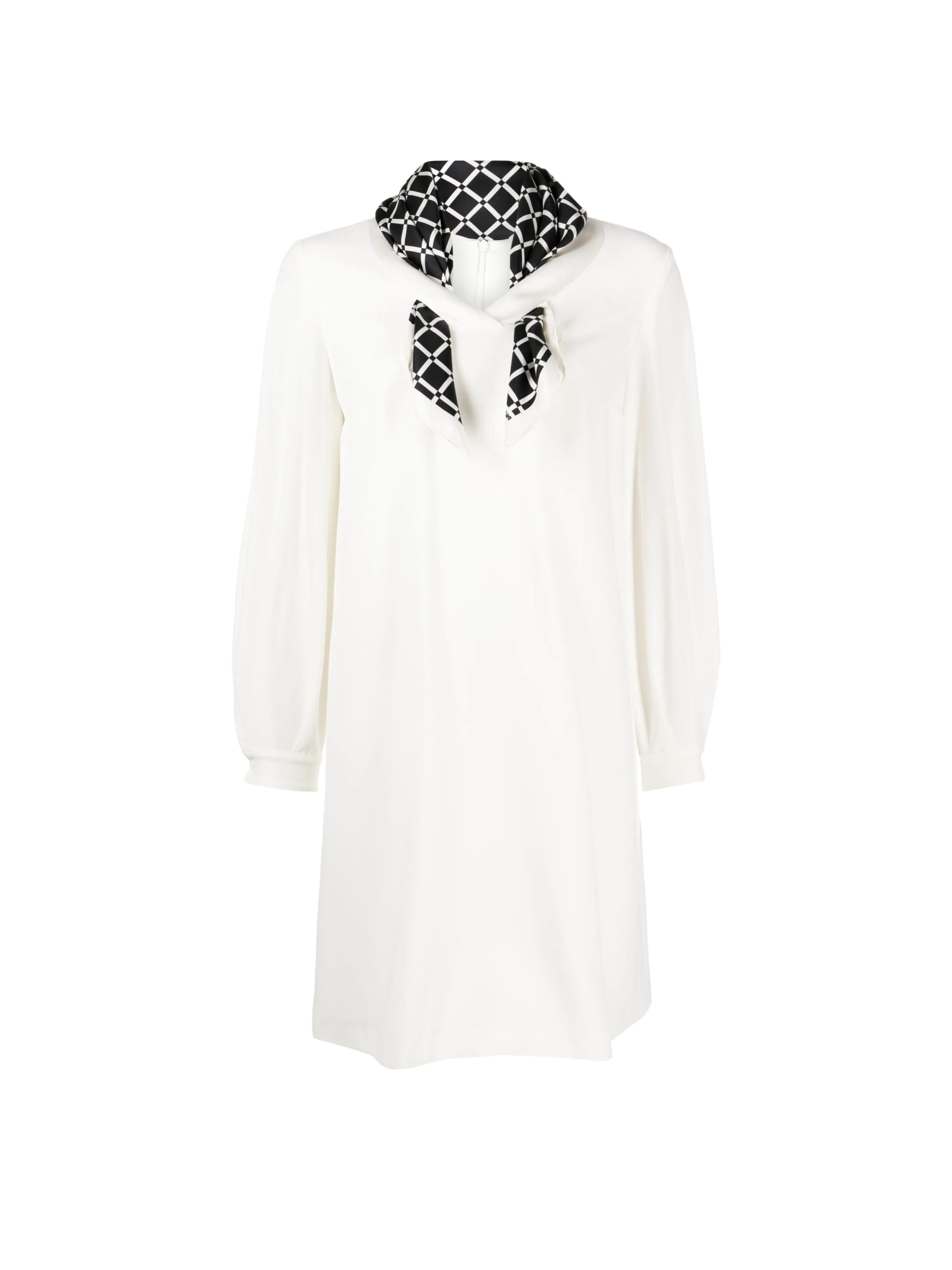 Robe avec foulard amovible - Blanc cassé