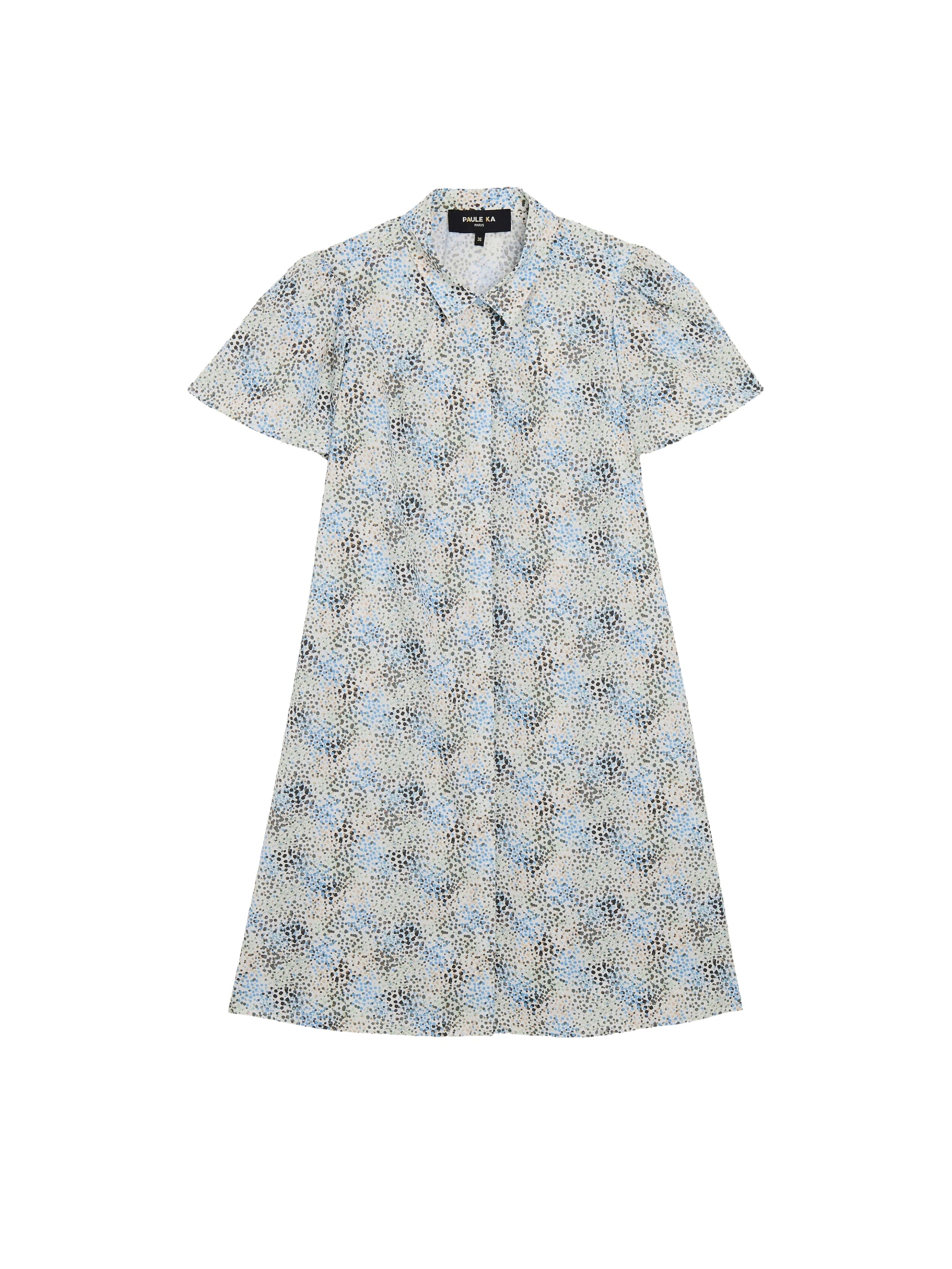 Robe chemise à imprimé - Bleu ciel