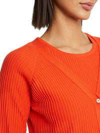 Cardigan à manches longues - Rouge orange