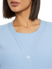 Long-sleeved cardigan - Sky blue