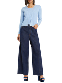 Long-sleeved cardigan - Sky blue