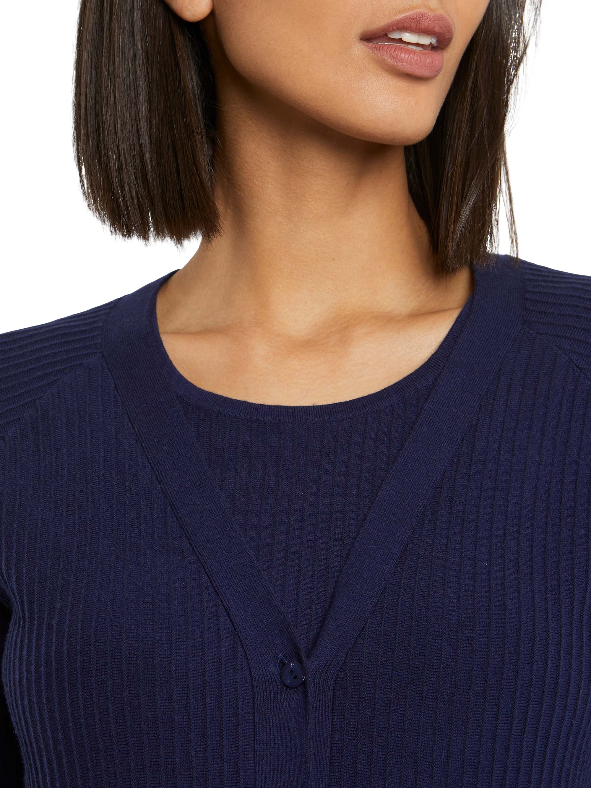 Long-sleeved cardigan - Indigo