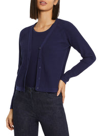 Long-sleeved cardigan - Indigo