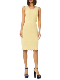 Sleeveless crochet dress - Yellow