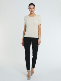 BLANC CASSE PULL MC