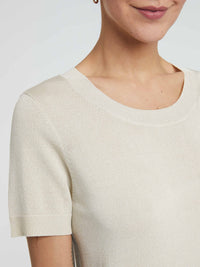 BLANC CASSE PULL MC
