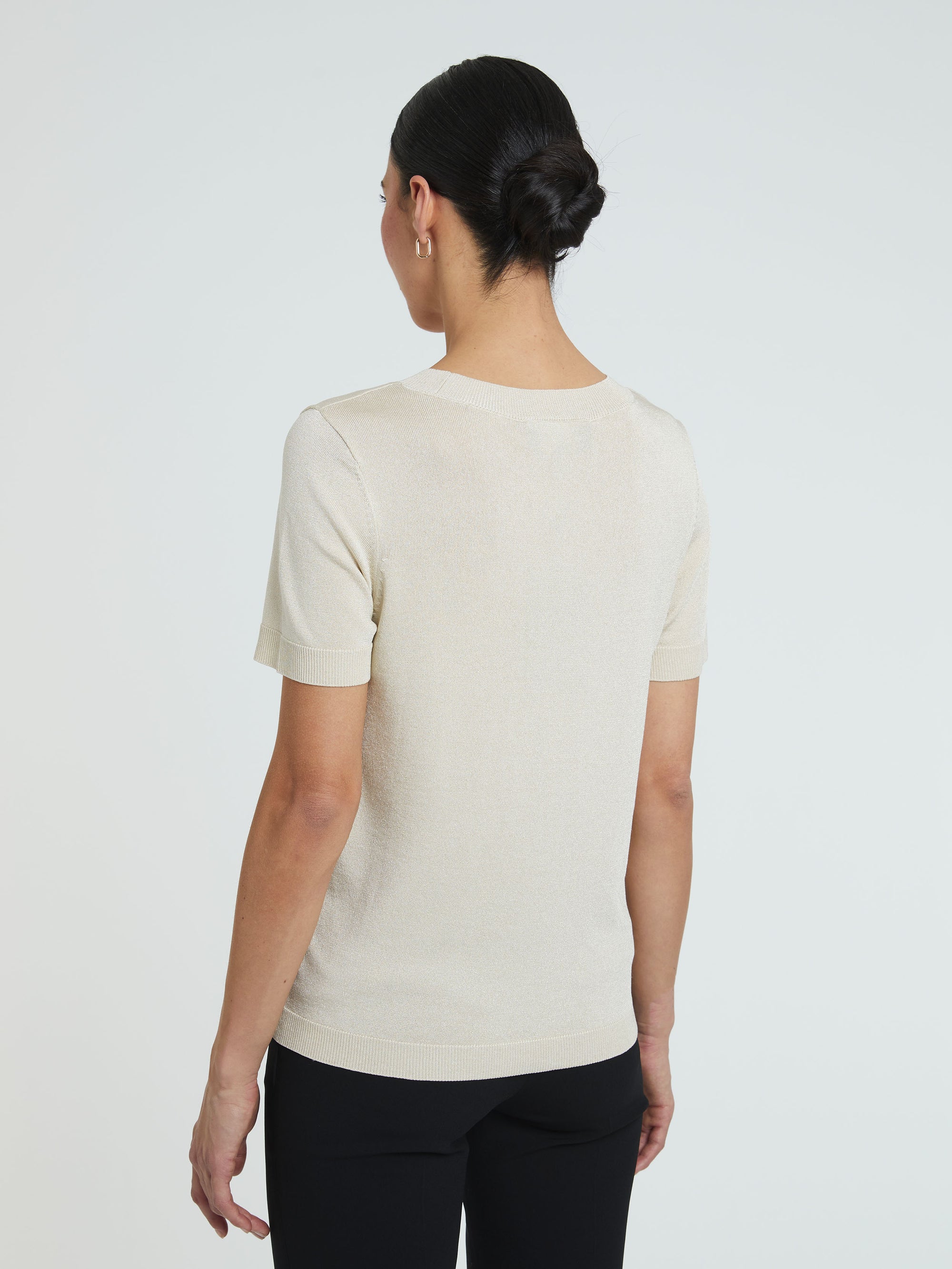 BLANC CASSE PULL MC