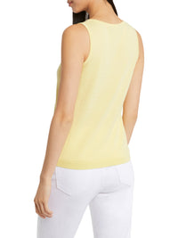 Embroidered floral tank top - Yellow