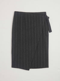 Buttoned skirt in wool - Anthracite