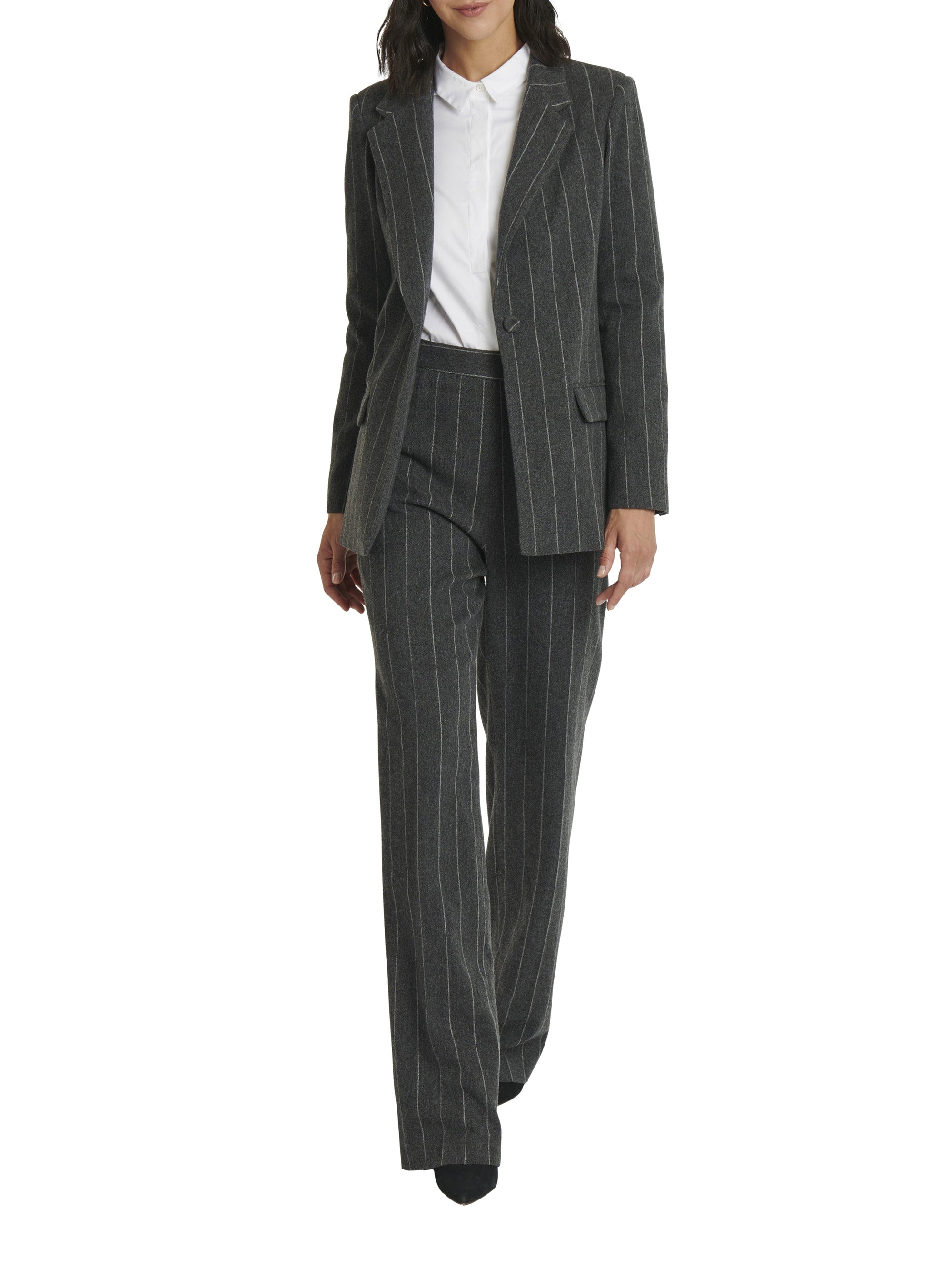 Veste blazer à col tailleur - Anthracite
