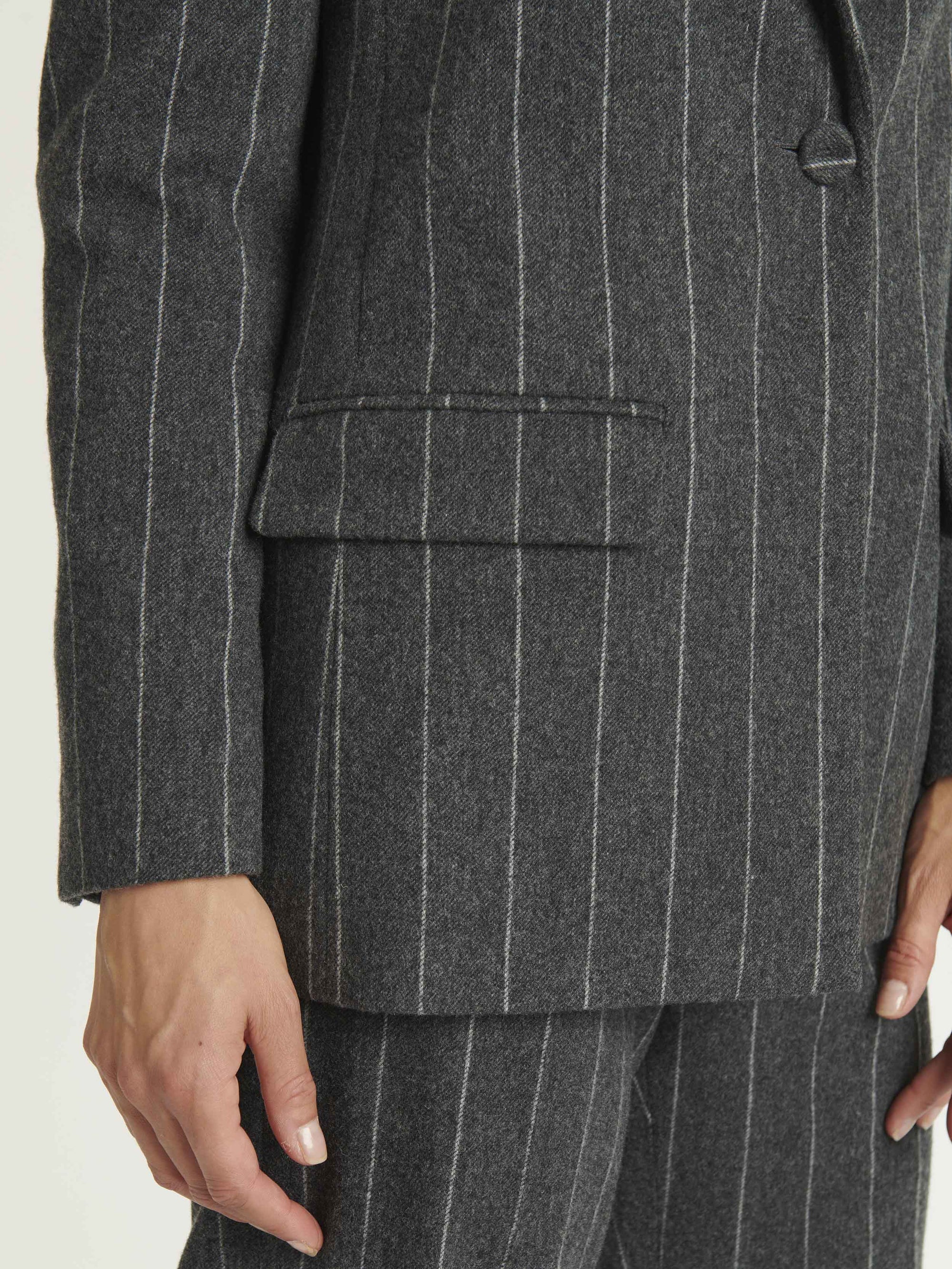 Veste blazer à col tailleur - Anthracite