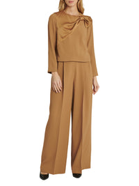 Long-sleeved blouse - Camel