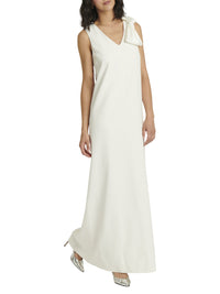 Bow long dress - Off-white