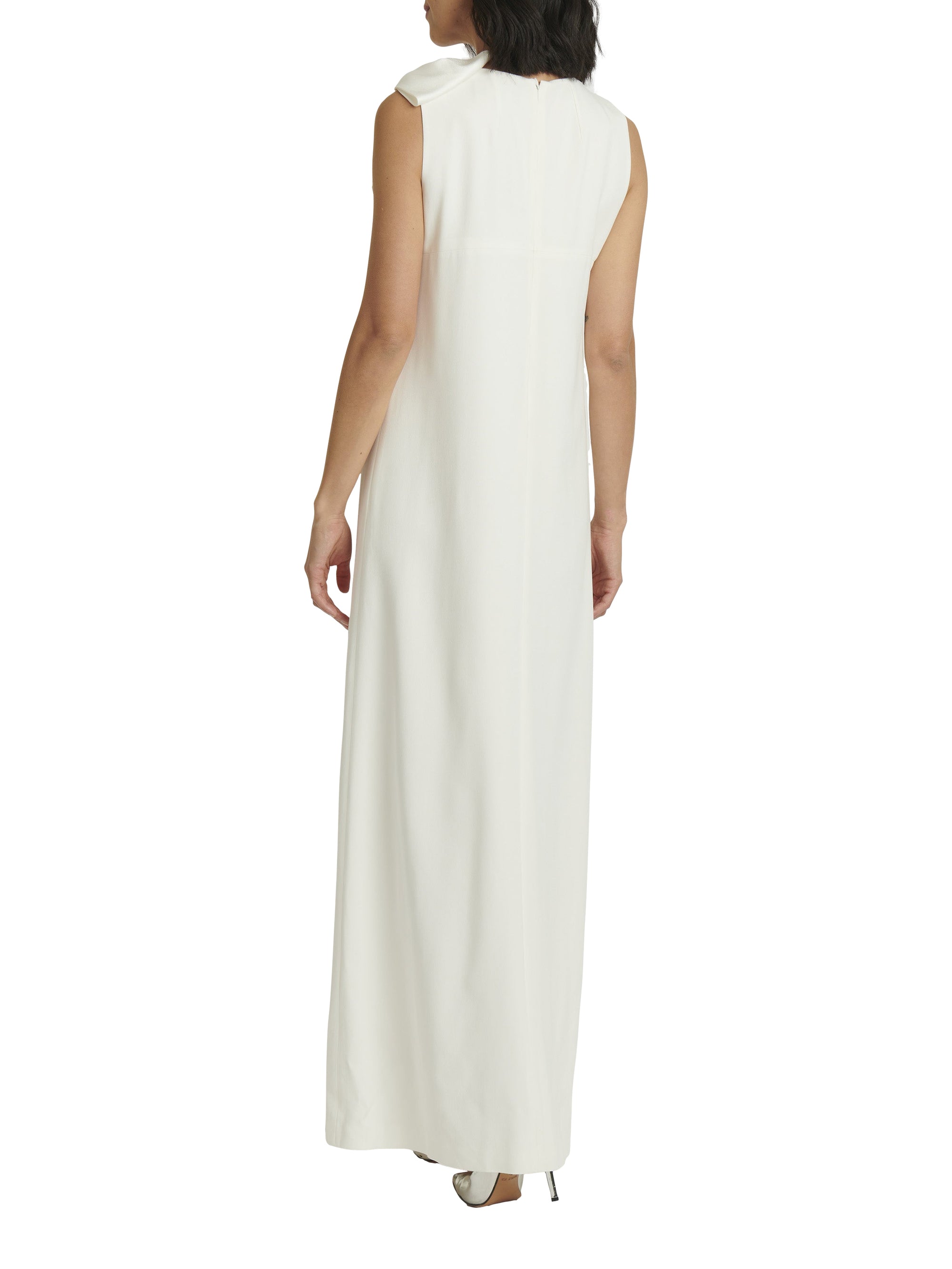 Bow long dress - Off-white