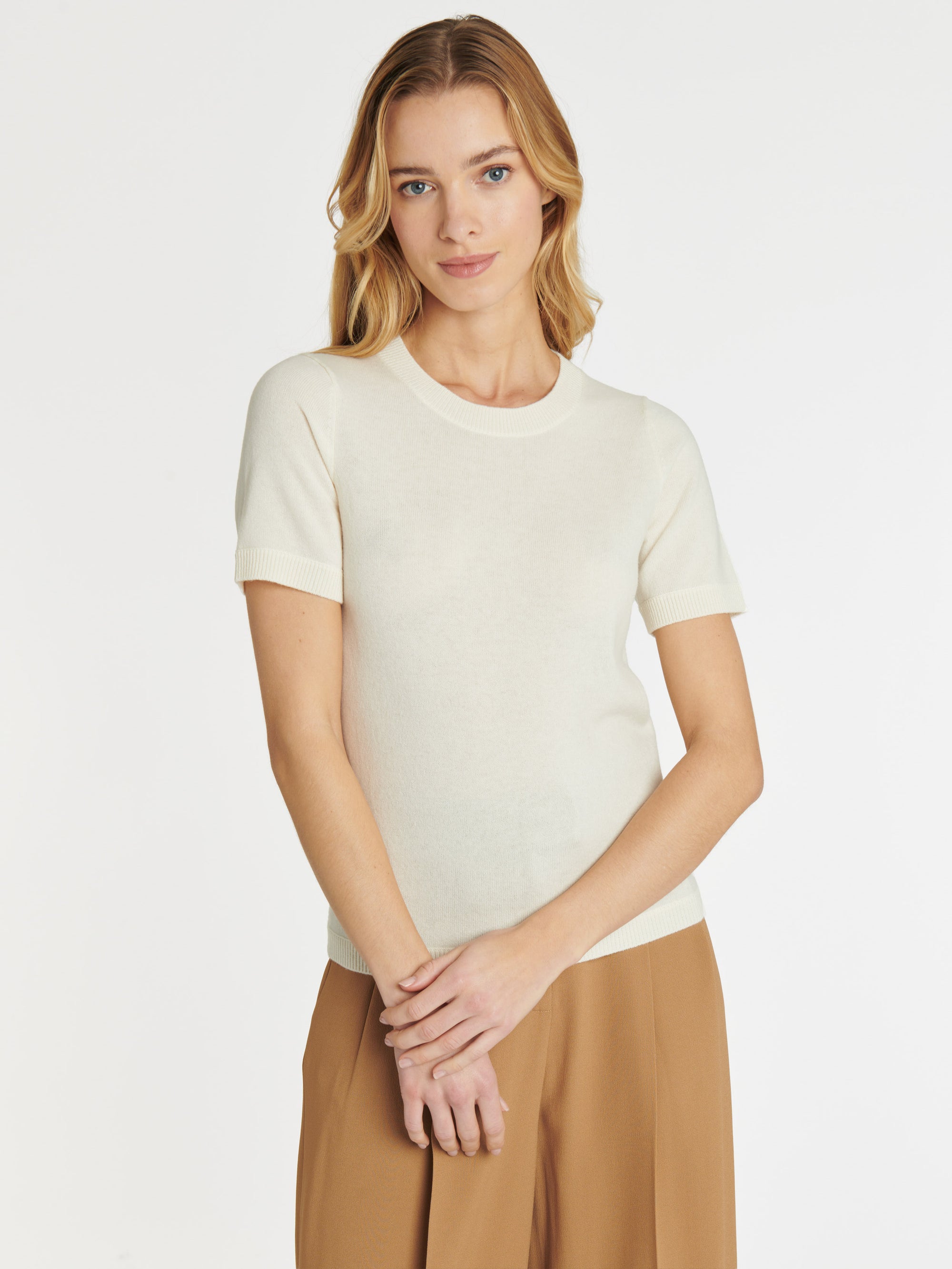 BLANC CASSE PULL MC