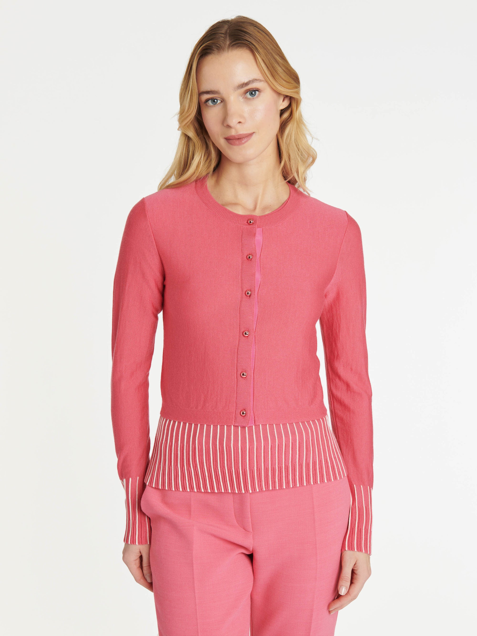 PINK / BLANC CASSE CARDIGAN
