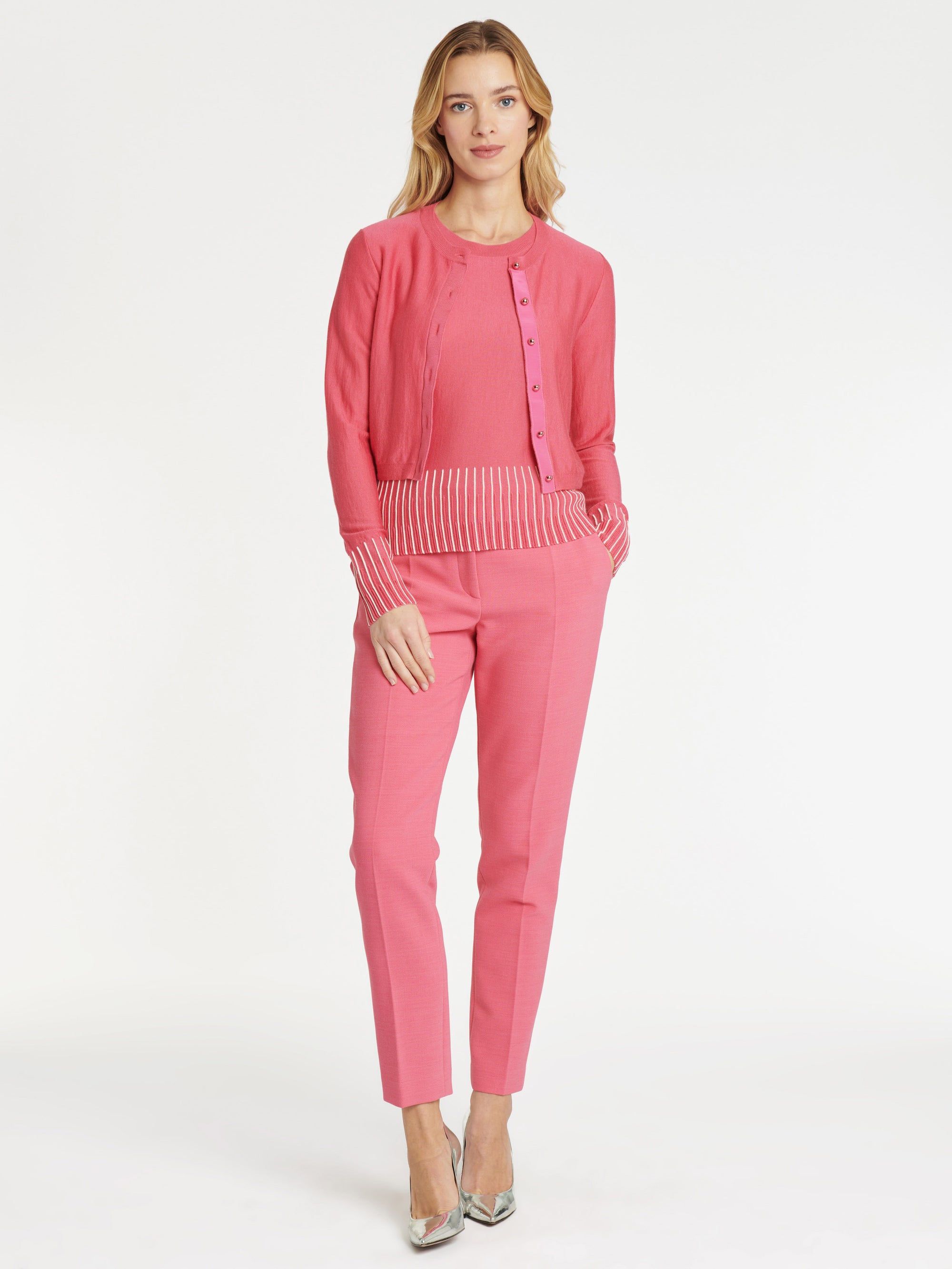 PINK / BLANC CASSE CARDIGAN