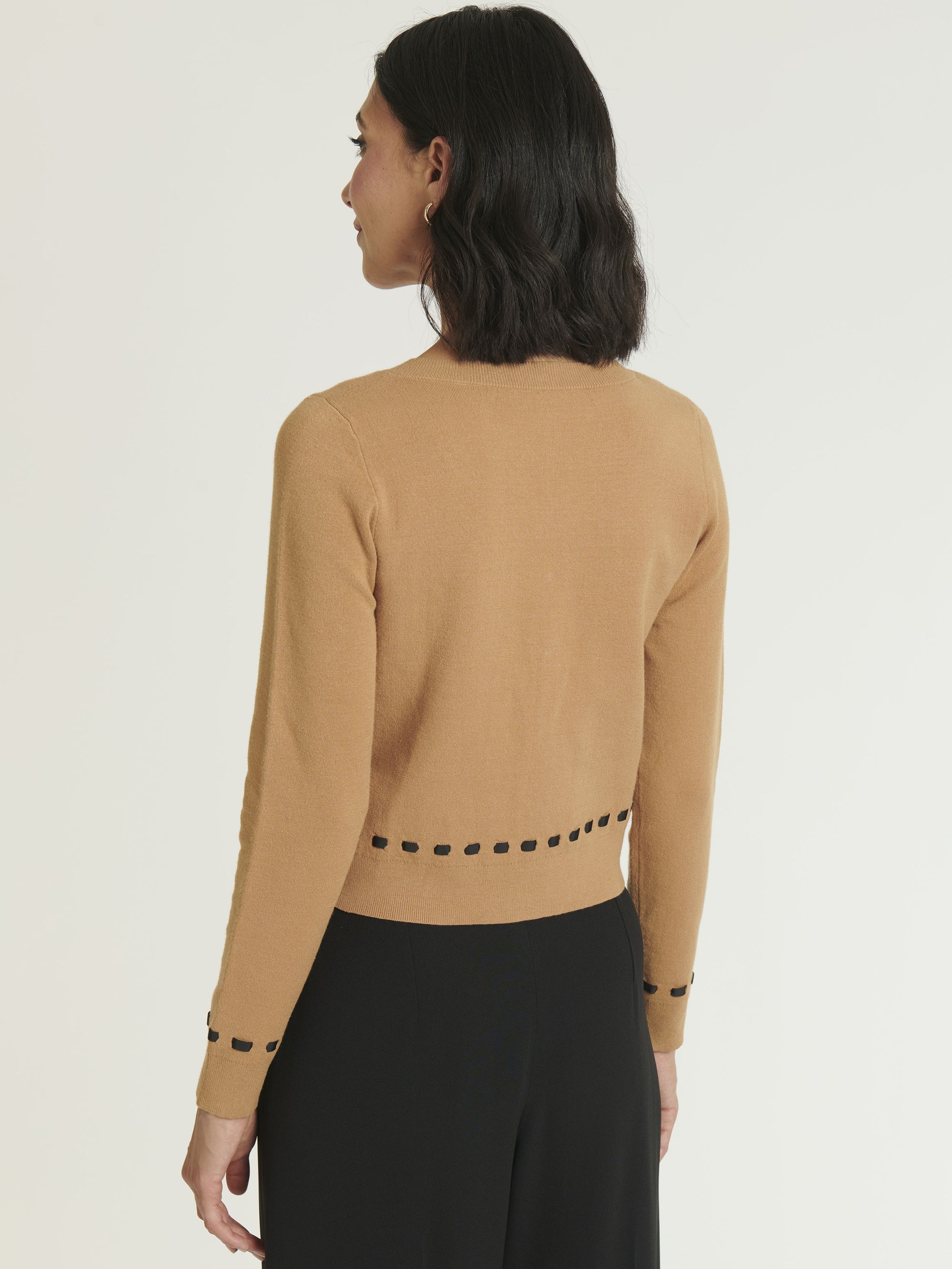 CARAMEL / NOIR CARDIGAN