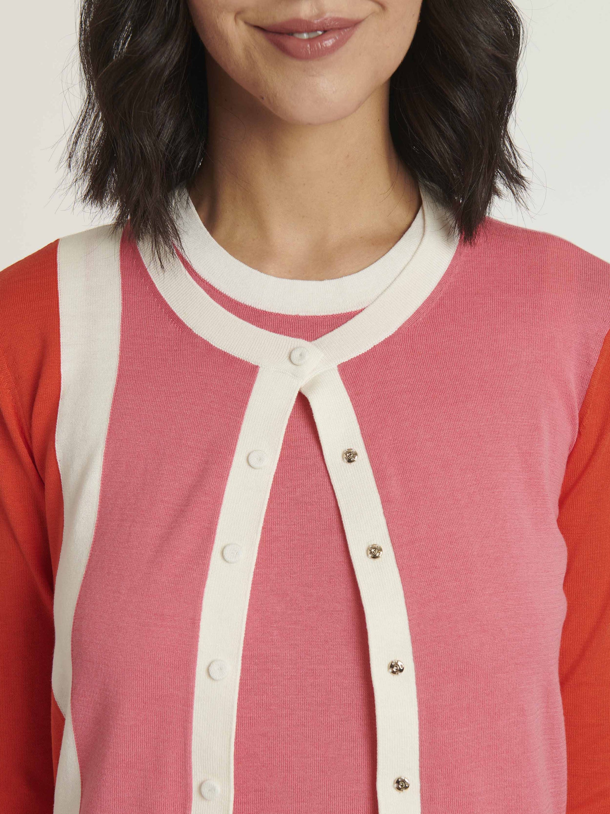 PINK / ORANGE CARDIGAN