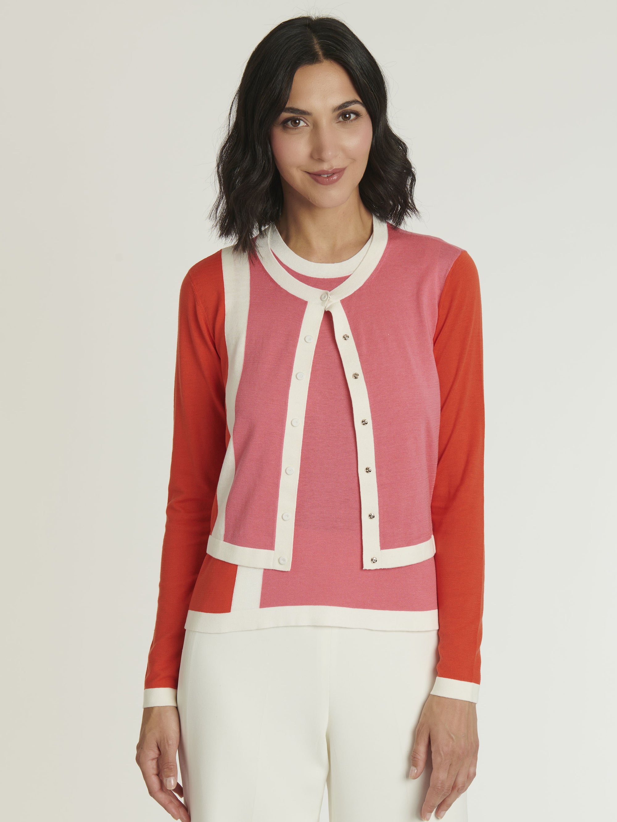 PINK / ORANGE CARDIGAN