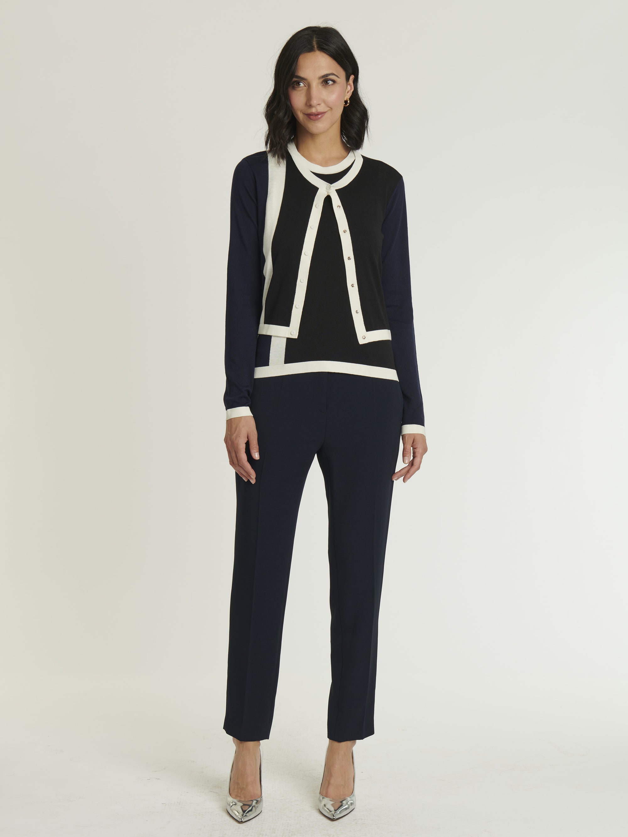 NOIR / MARINE CARDIGAN