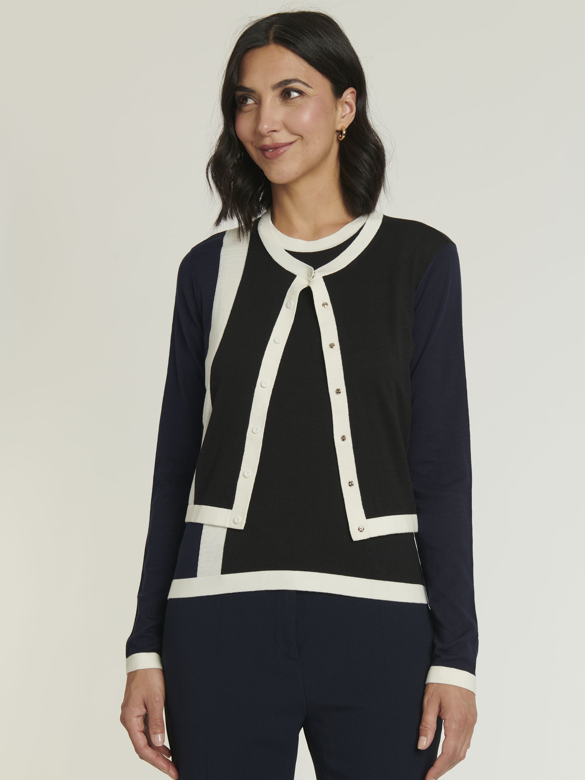 NOIR / MARINE CARDIGAN