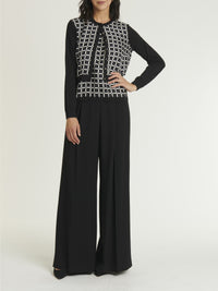 NOIR / BLANC CASSE CARDIGAN