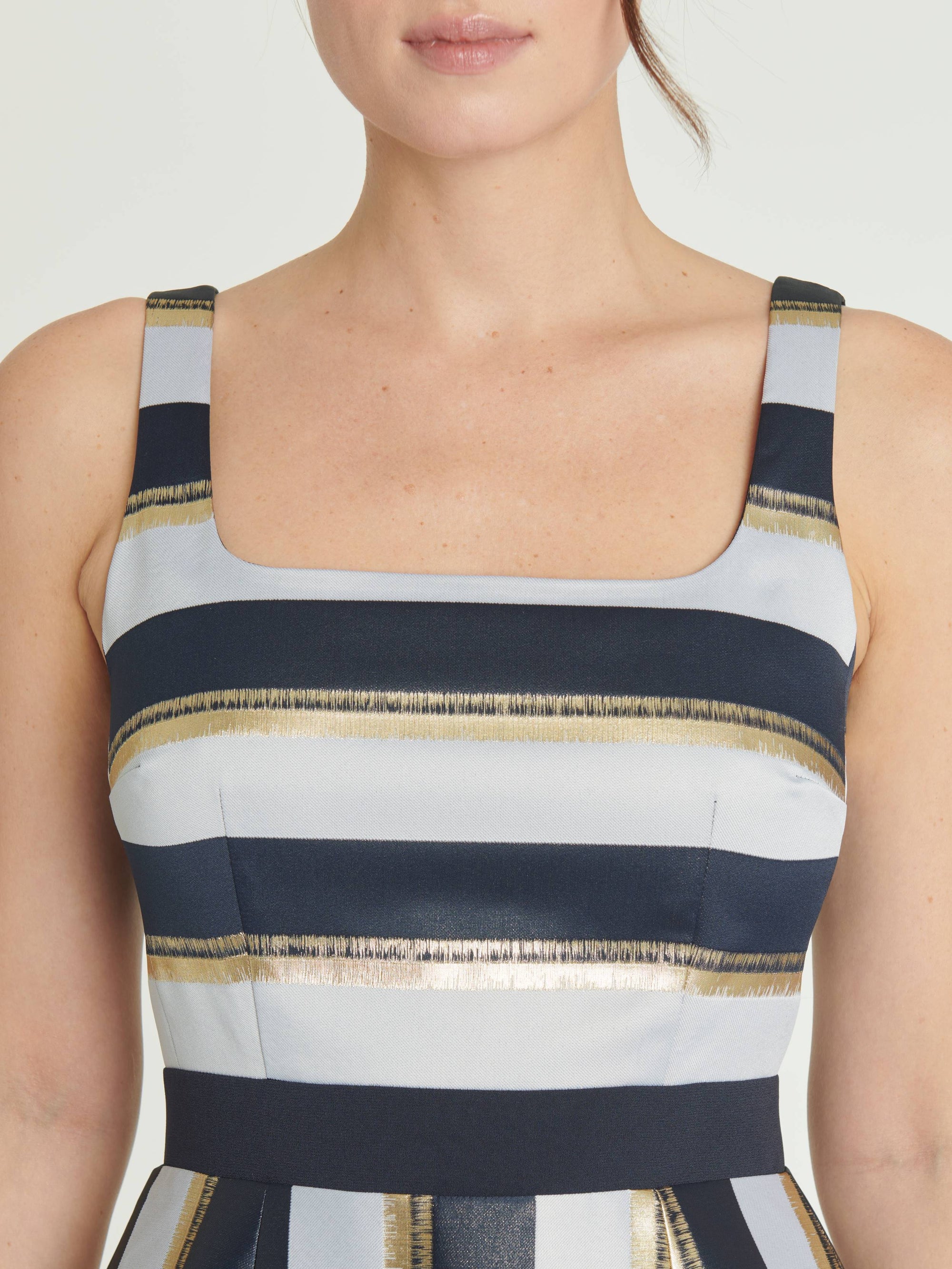 MARINE / GOLD ROBE BRETELLE